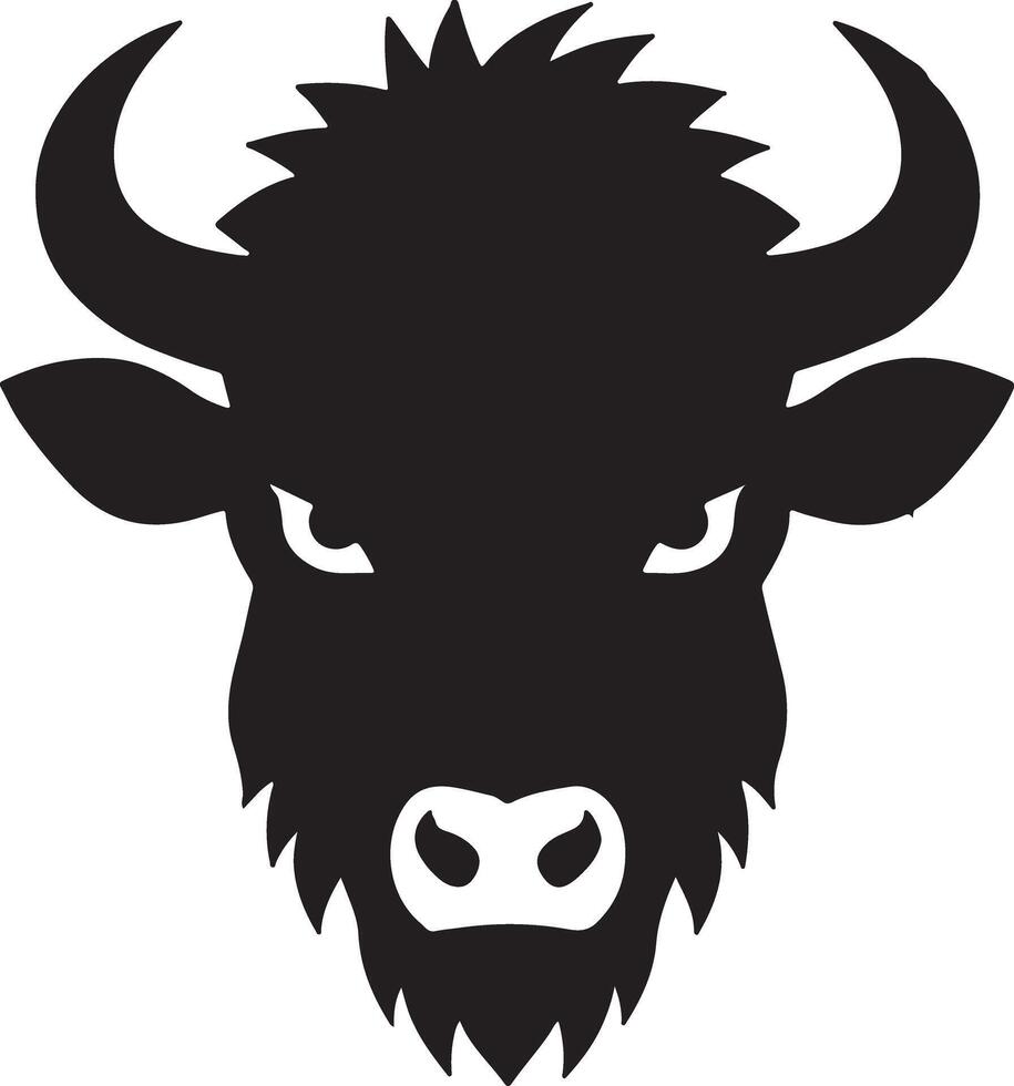 Majestic Bison Head Illustration for Strong Visual Identity vector
