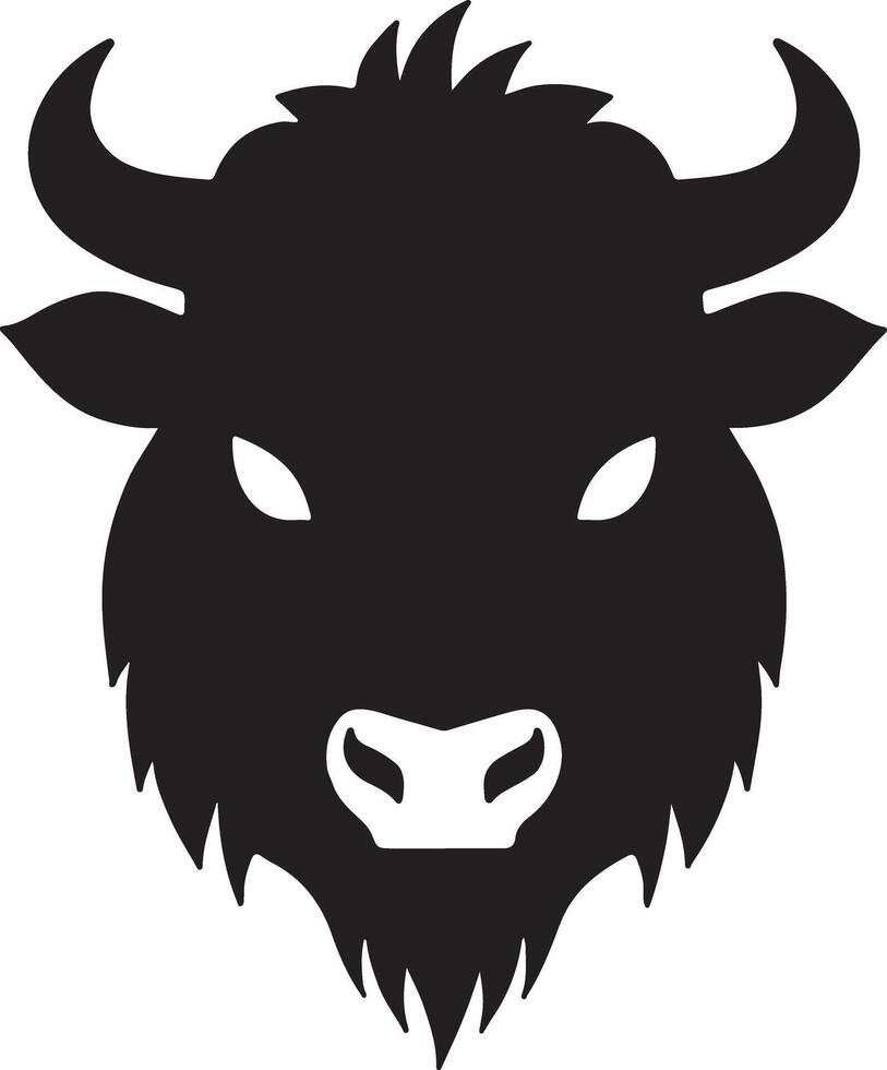 Powerful Bison Head Logo for Nature and Wildlife Themes vector