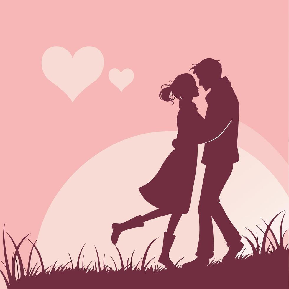 Cute Couple Artwork Perfect for Wedding and Valentine Themes vector