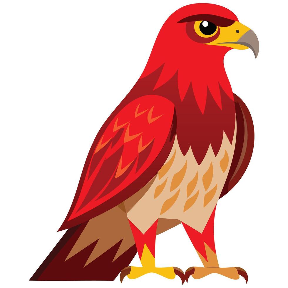 Modern Hawk Silhouette Sleek and Minimalist Artwork vector