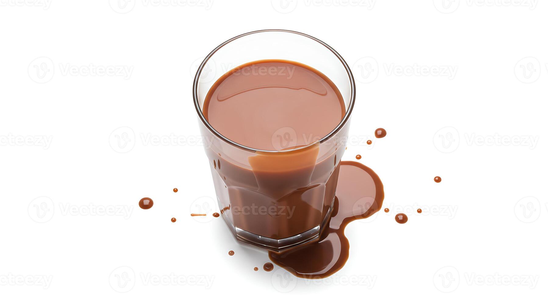 Spilled Chocolate Milk Drink Glass Brown Sweet Beverage Tasty hot bar cup mug food cold cafe dark photo