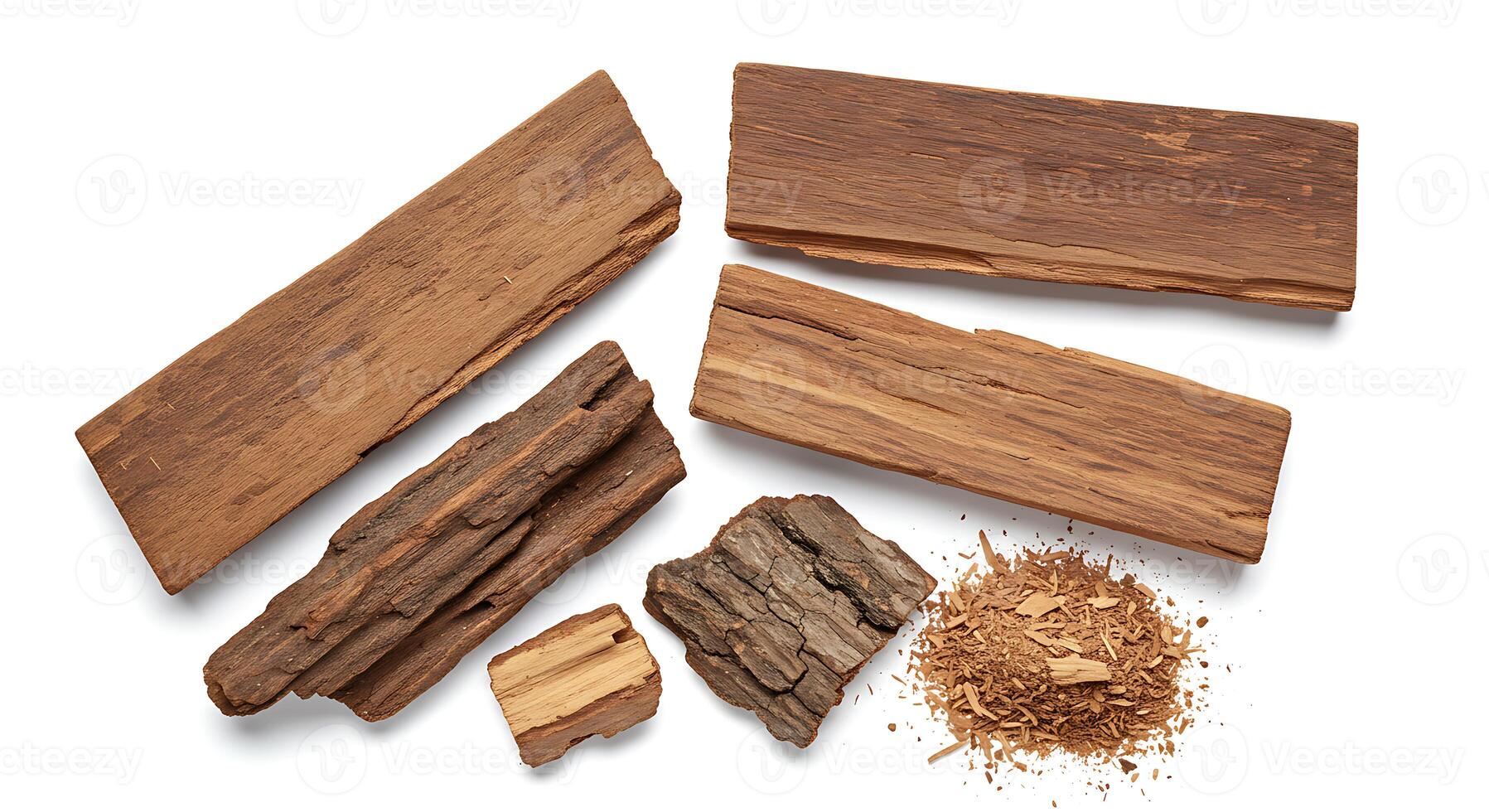 Natural Brown Wood Pieces Bark Texture Background Set tree grain plant wooden rustic design timber photo
