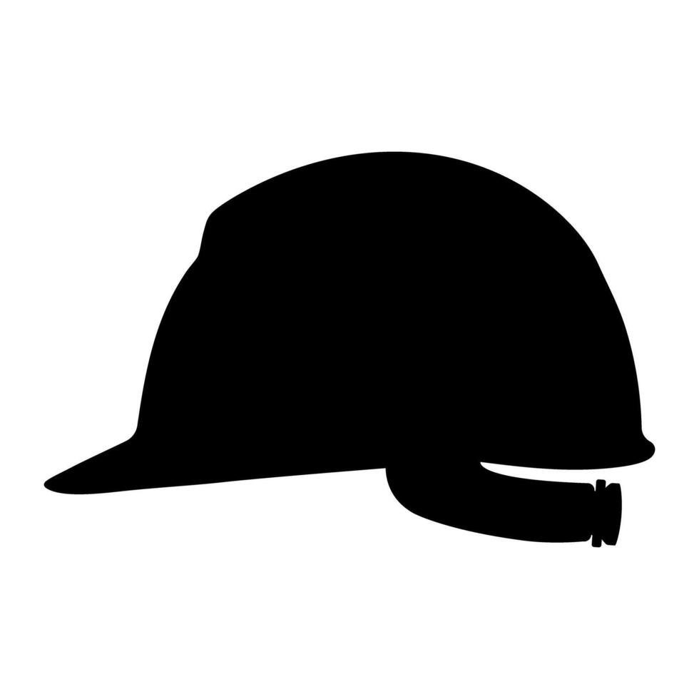 Hard hat silhouette profile view icon symbol illustration vector