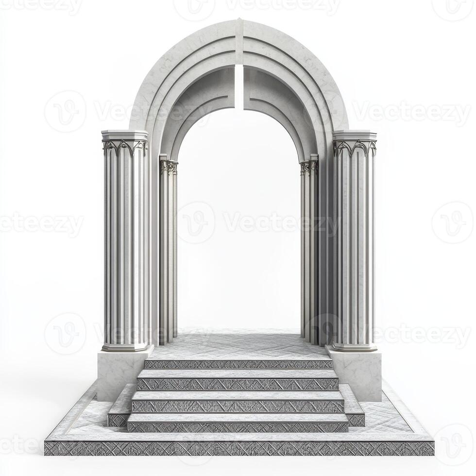 A grand architectural archway with steps, designed for aesthetic appeal and ceremonial use photo