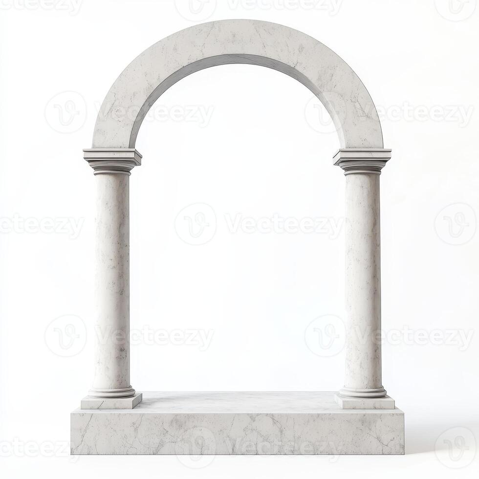 A marble archway featuring two columns, designed for aesthetic or architectural purposes photo