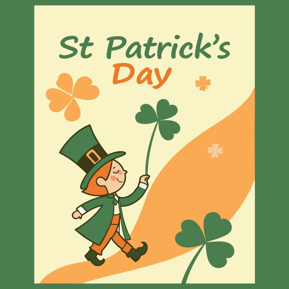 st patrick's day card vector