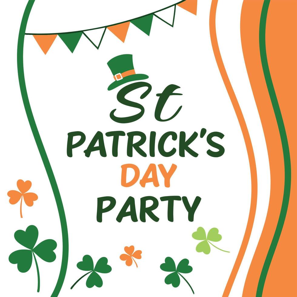 st patrick's day party invitation vector