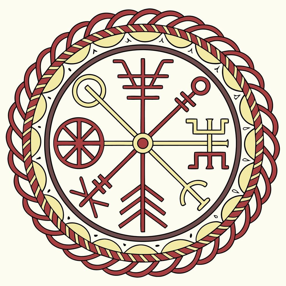 the viking symbol is shown in a circle vector
