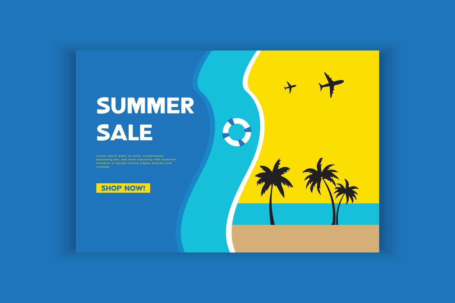 Summer sale banner Design Template vector