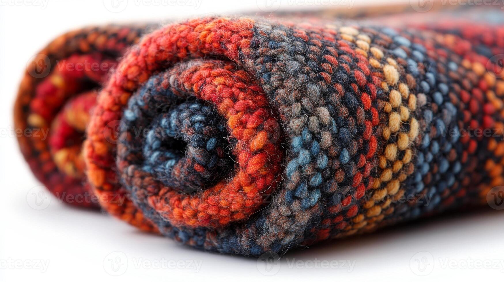 A close up of a knitted blanket photo
