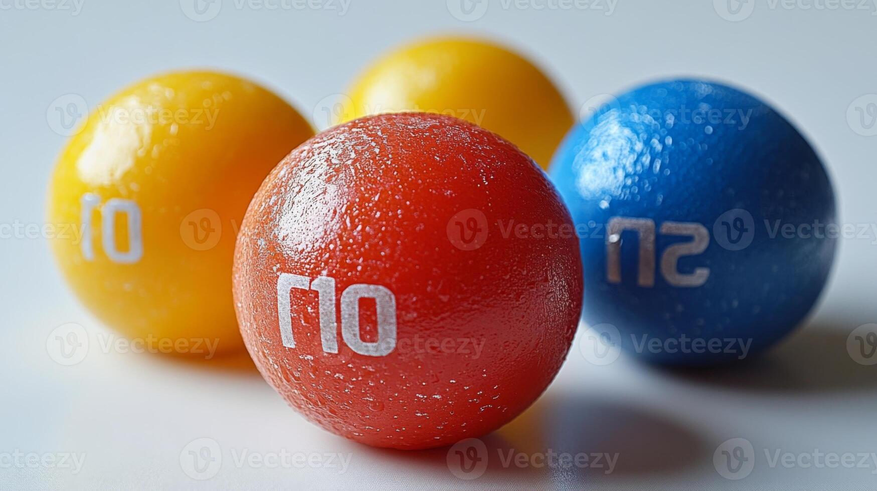 Colorful Numbered Balls with White Background photo