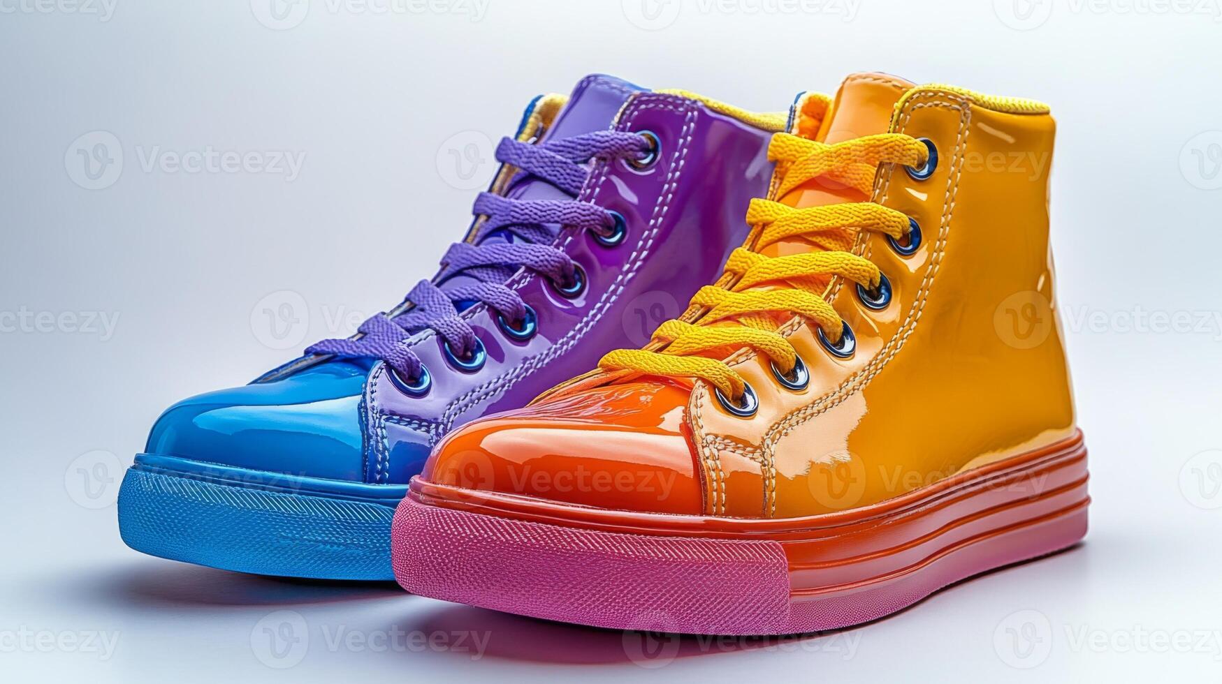 Colorful Patent Leather Sneakers photo