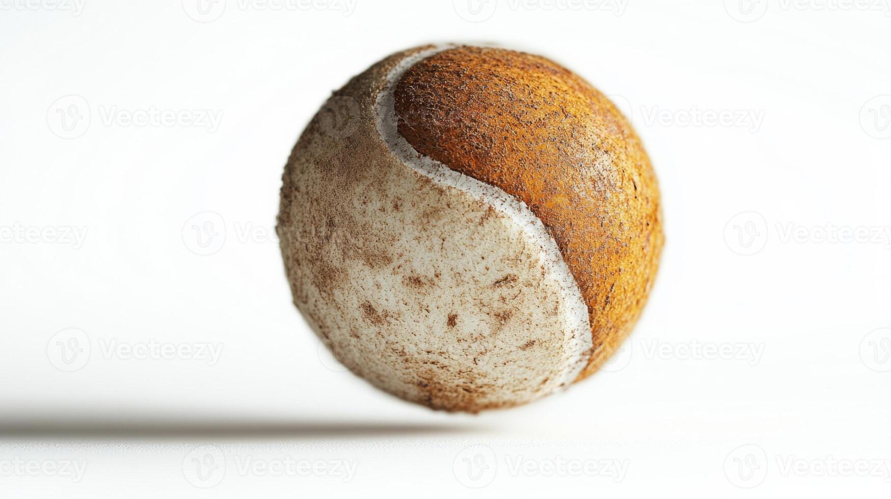 A Tennis Ball Covered in Dirt photo
