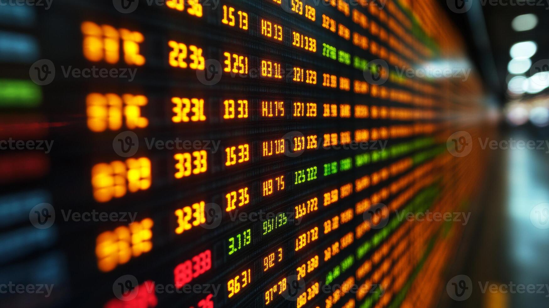 Financial Data Display, Stock Market Numbers photo
