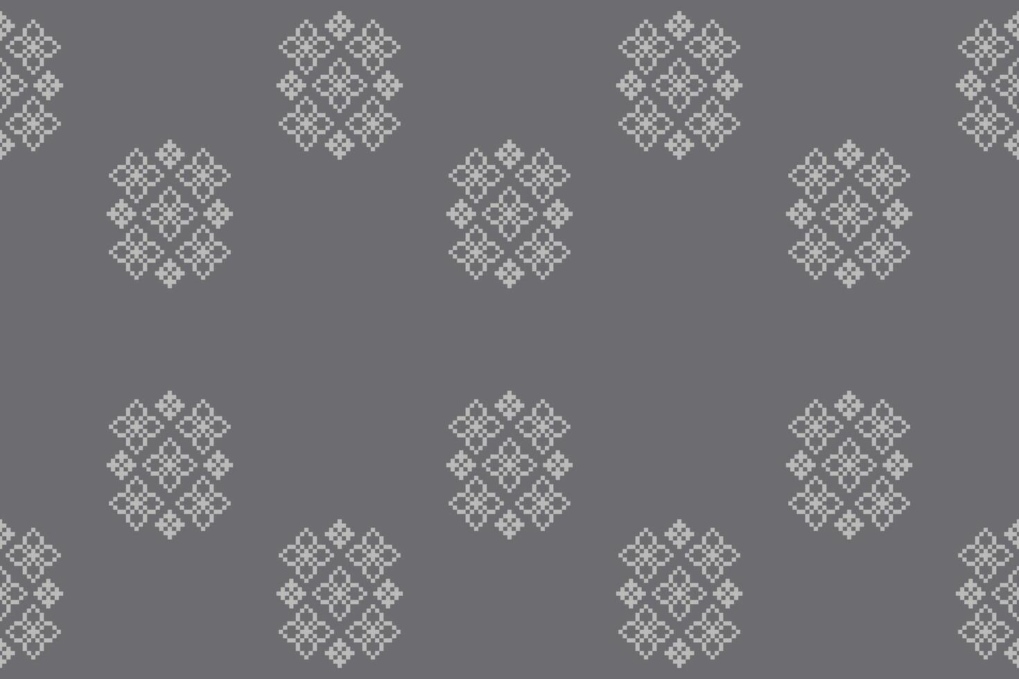 Ethnic pattern gray grey color background motif fabric art decor. vector