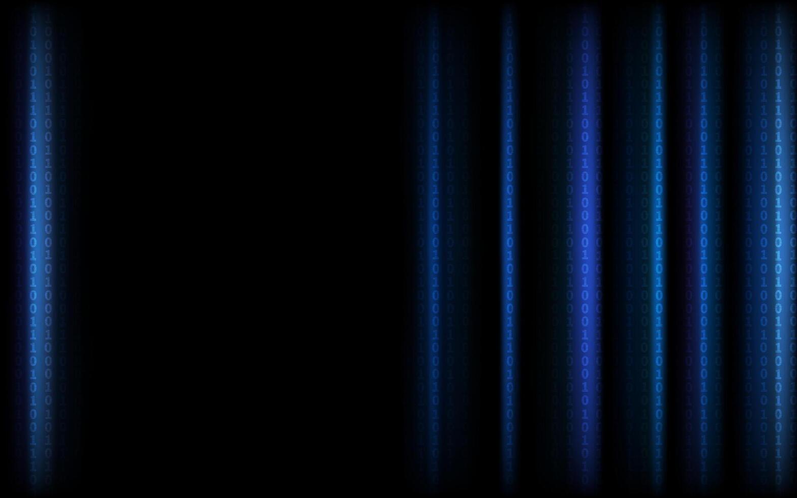 Blue code digital data tech dark background technology information vector