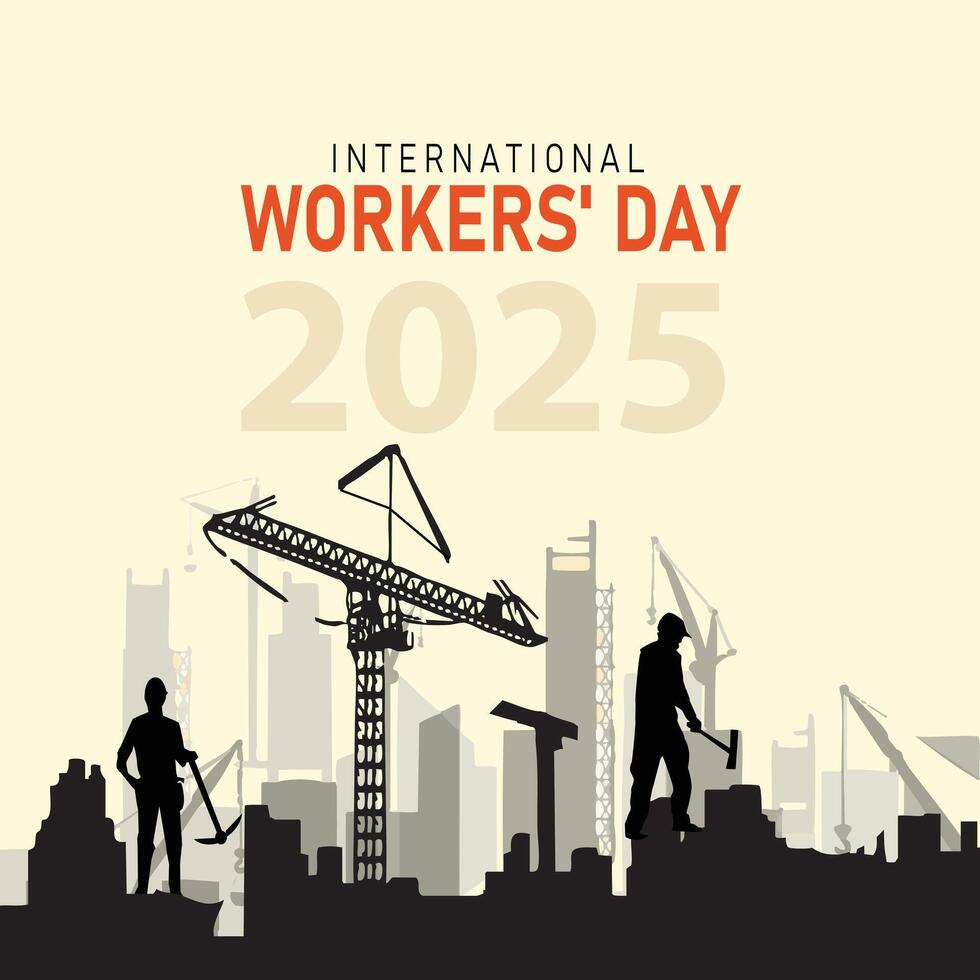International Workers' Day Happy Labour Day A Tribute to Workers in Stunning Design vector
