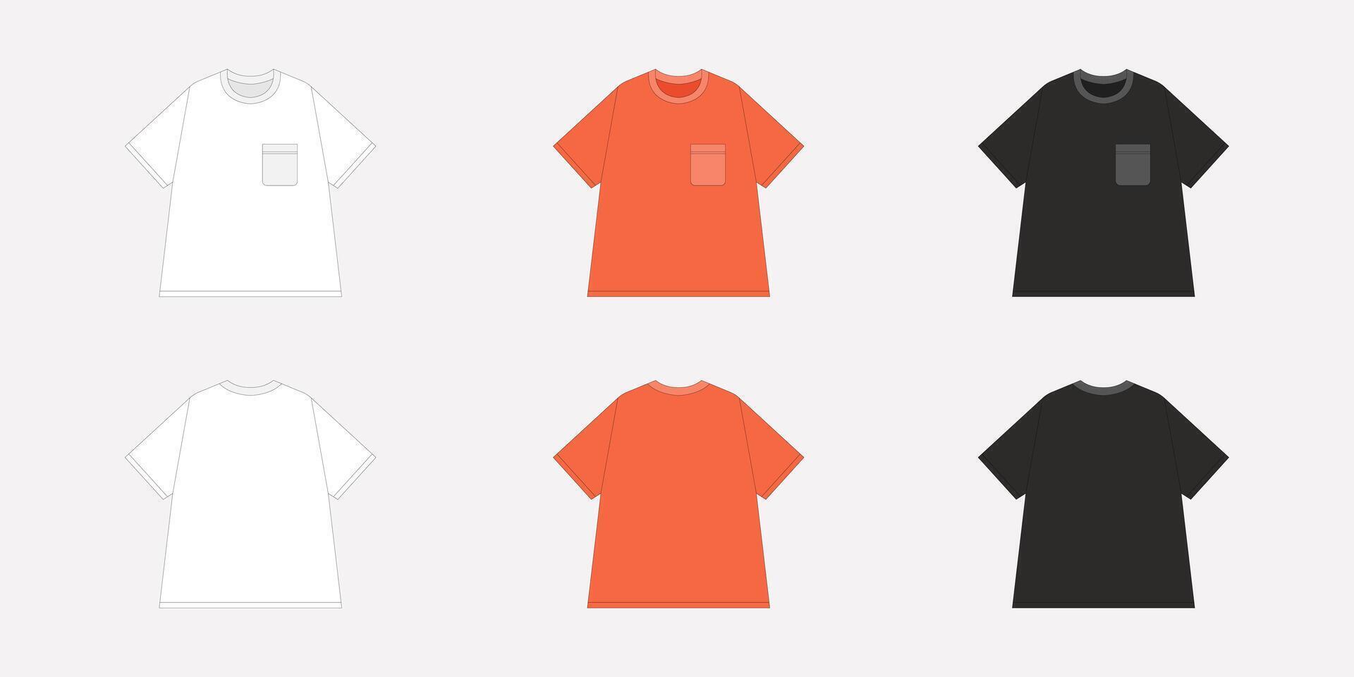 T-shirt mockup template. vector