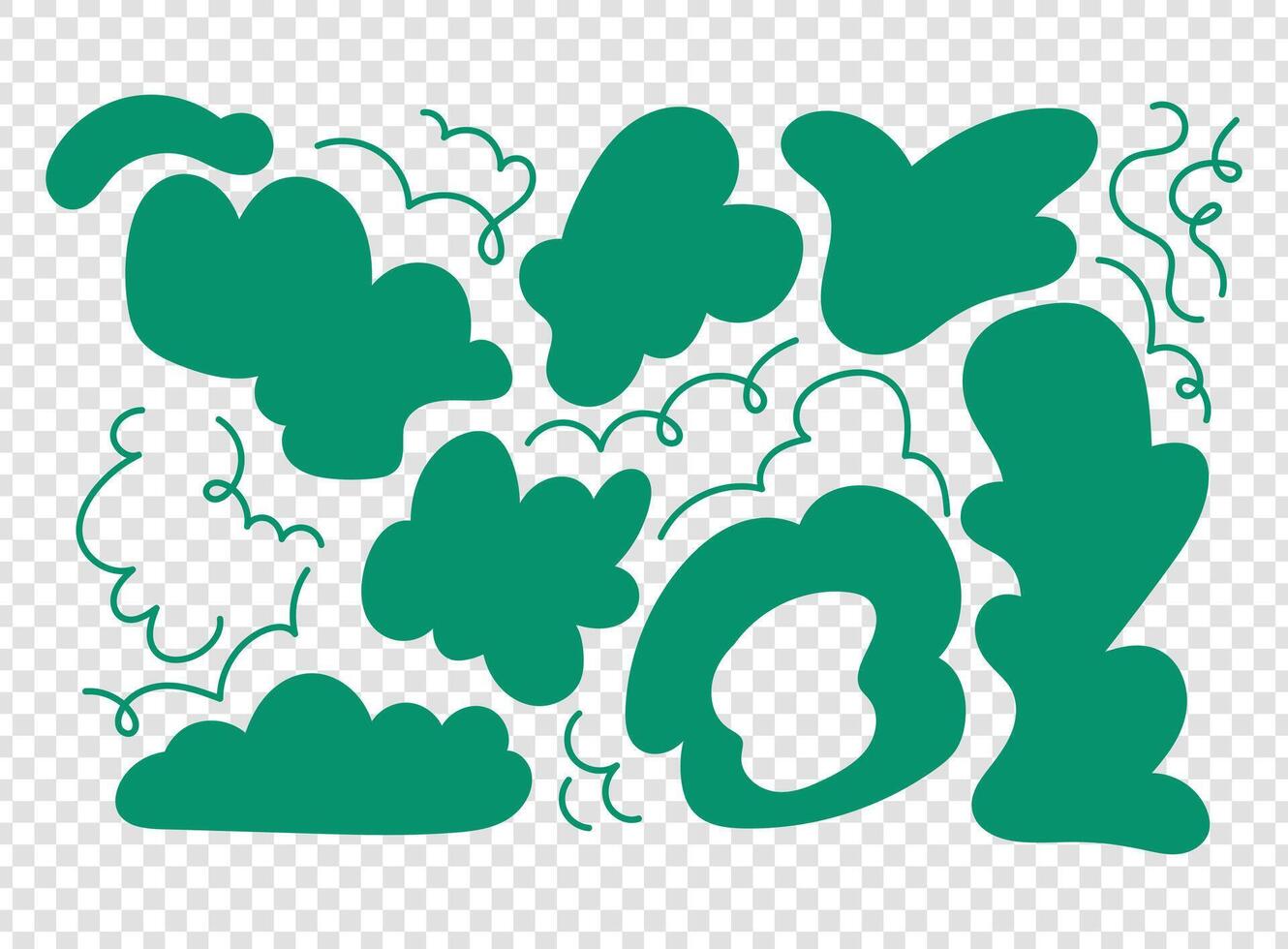 Set of abstract doodle shape vector