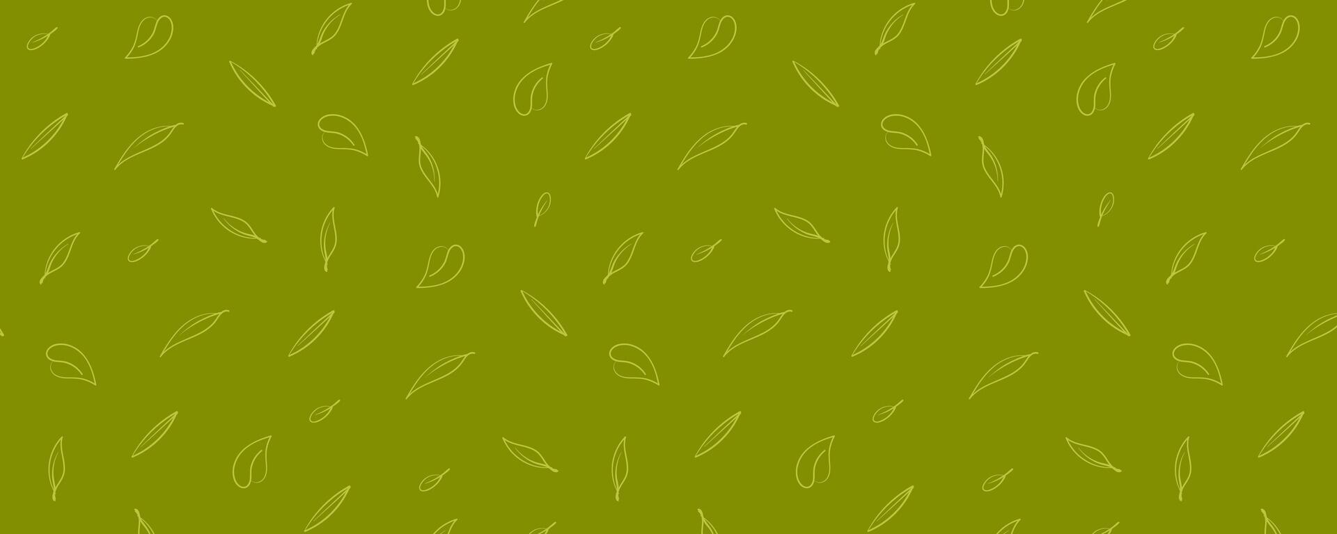 pattern with leaves on a green background. illustration. vector