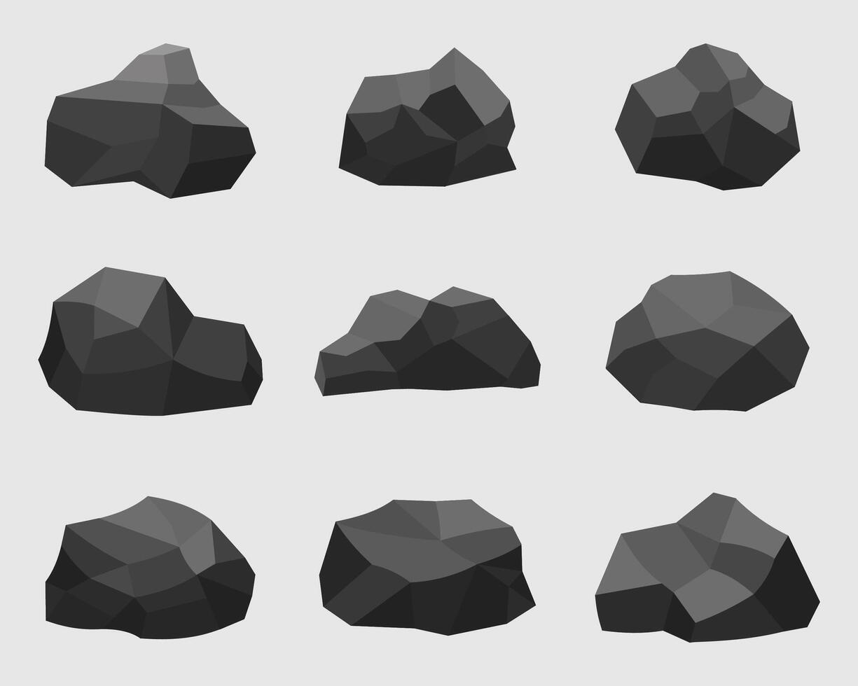 stone icons one vector