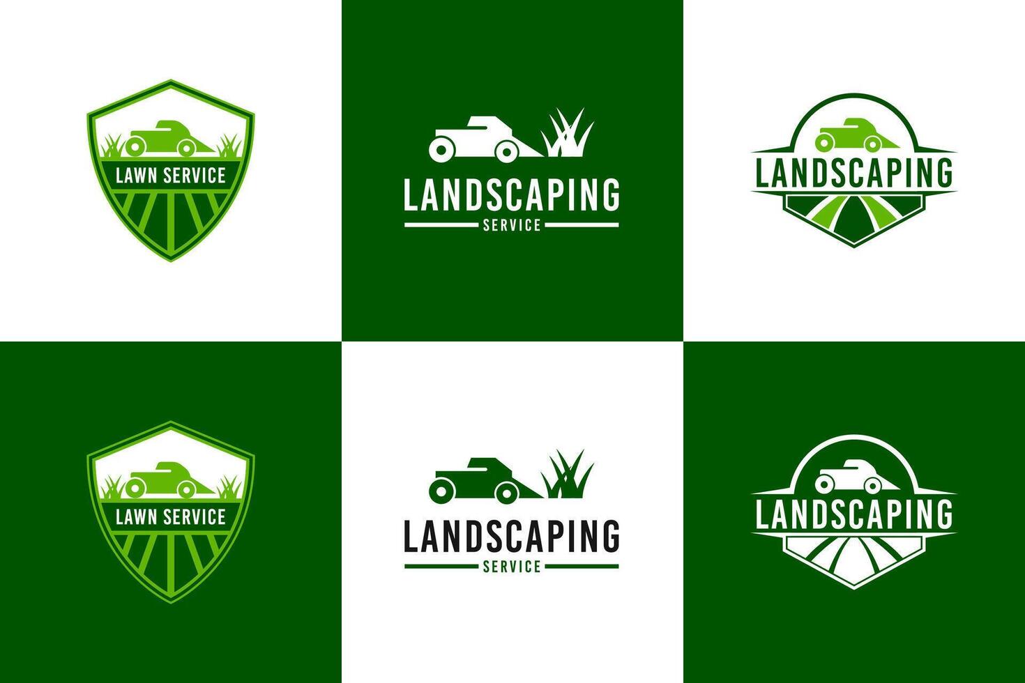 Set collection of landscaping service logo design template illustration vector