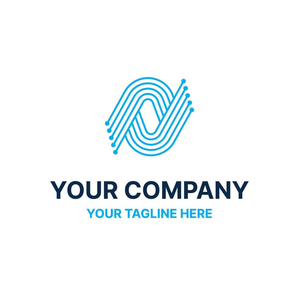 Dots Data Transfer Connect Loop Logo vector