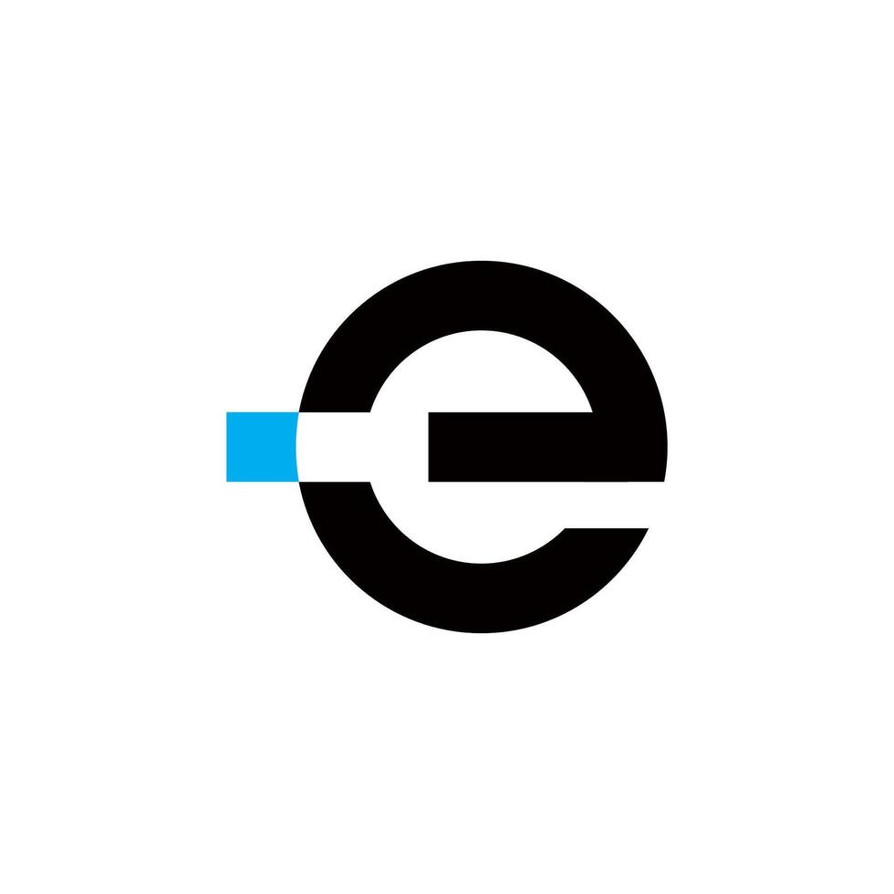 Initial Monogram E Letter Dot Data Innovation Logo vector