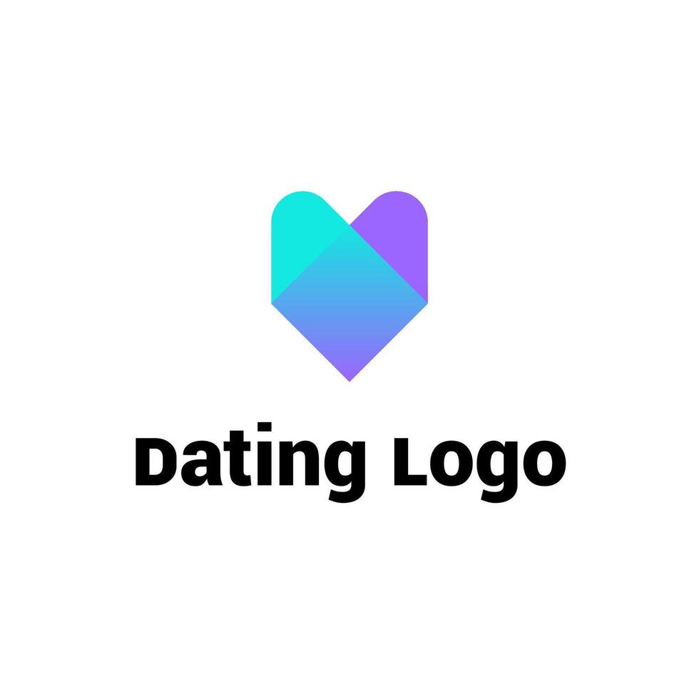 Dating Happy Connect Heart App Logo vector