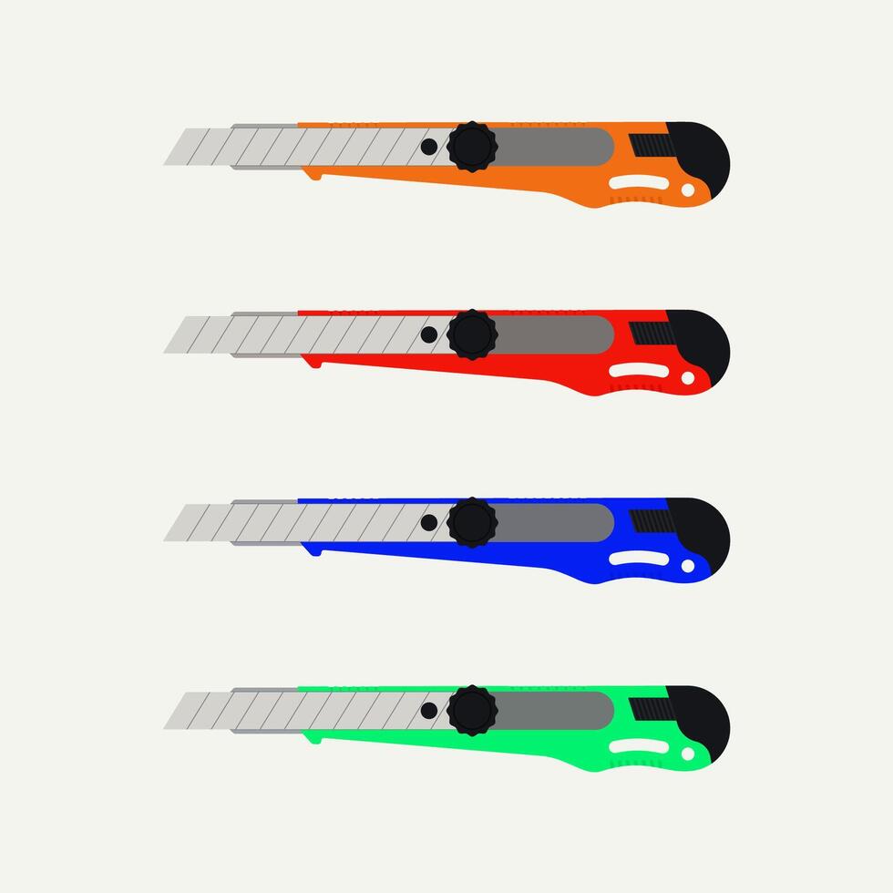 Set of cutter in different colors illustration vector