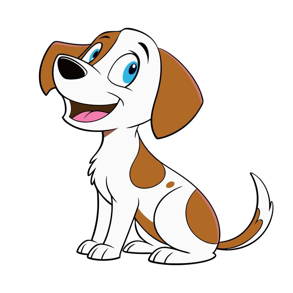 Cartoon dog design template vector