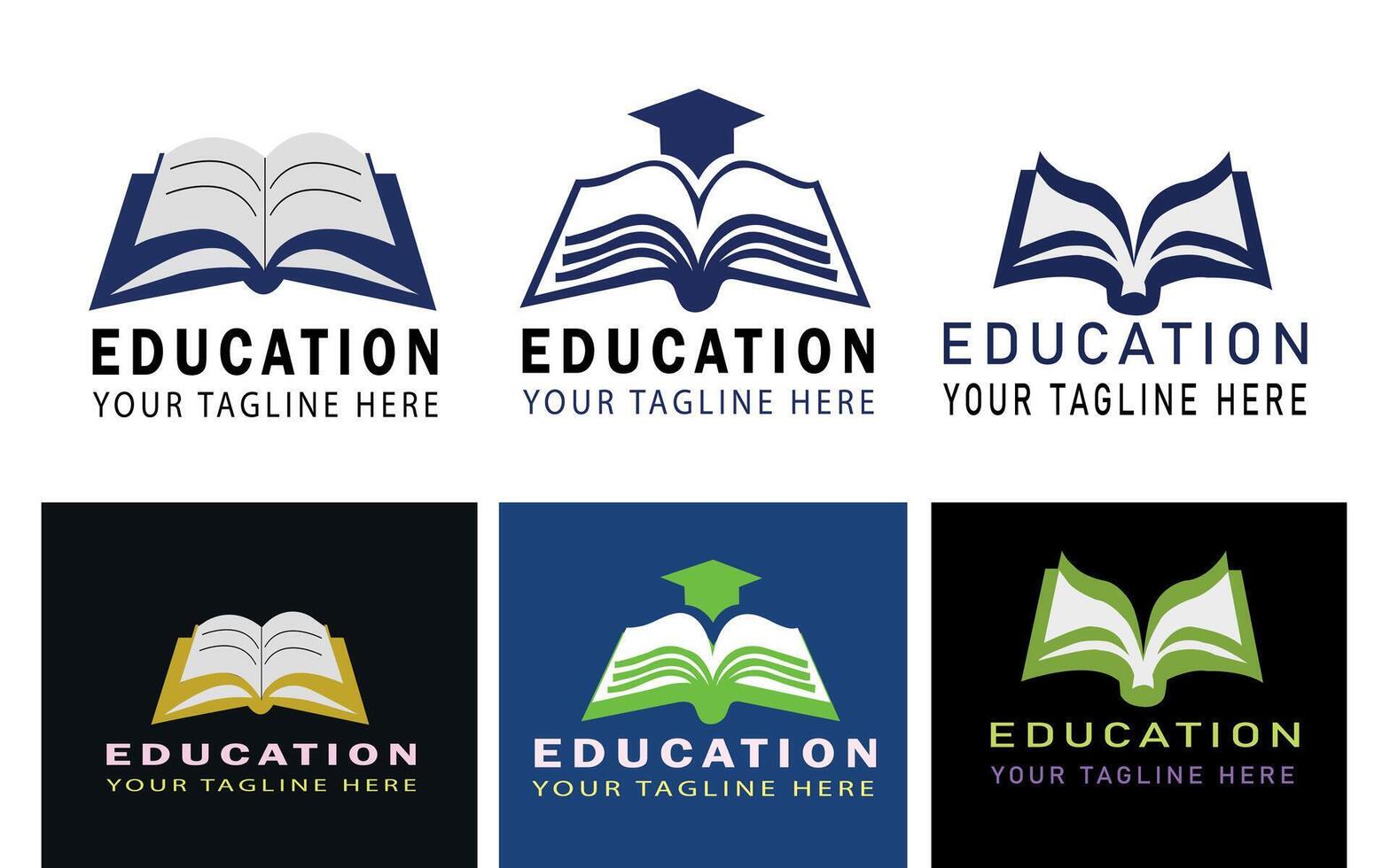 Education or institution logo design art vector