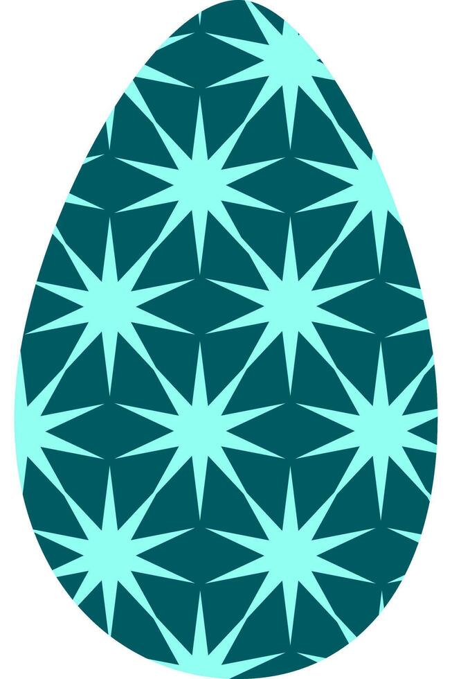 easter egg with stars on it vector