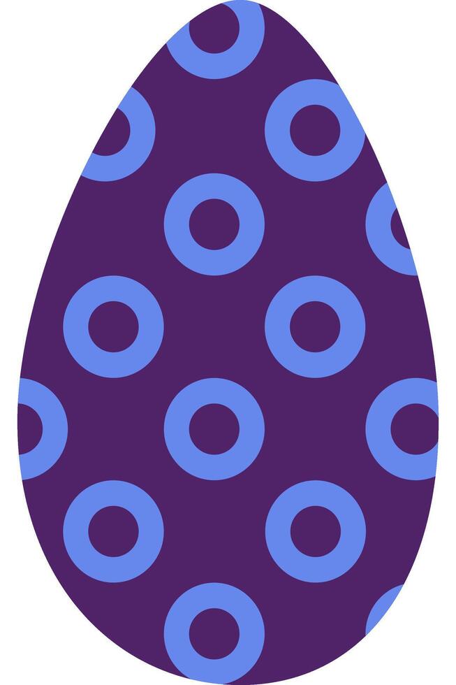 an egg with blue circles on it vector