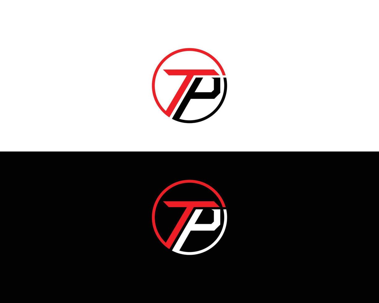 Alphabet Letter TP Logo Design Creative Modern Template. vector