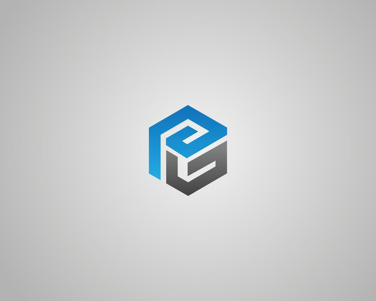 Letter PG abstract logo design icon template vector
