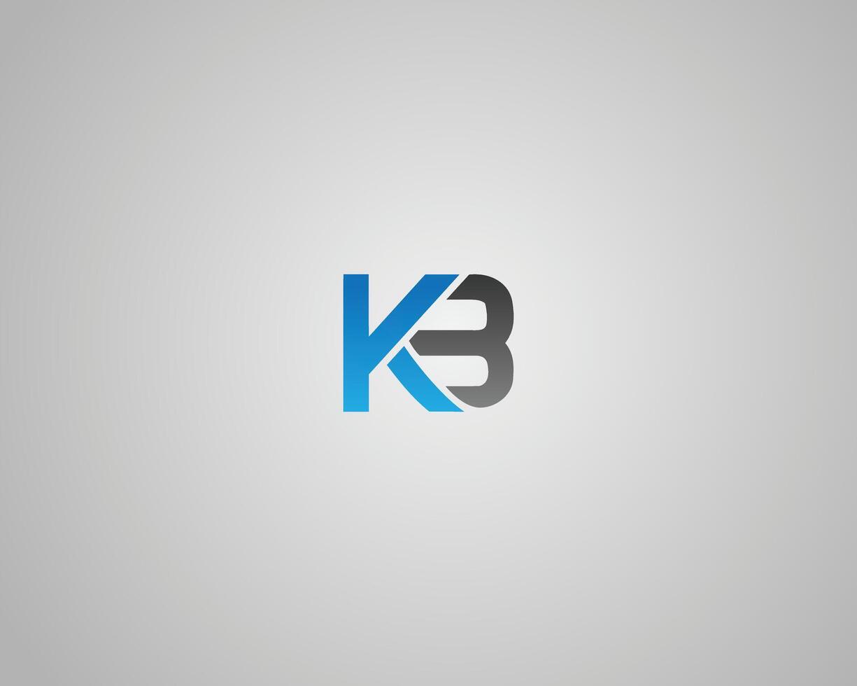 Letter KB logo monogram design template. vector