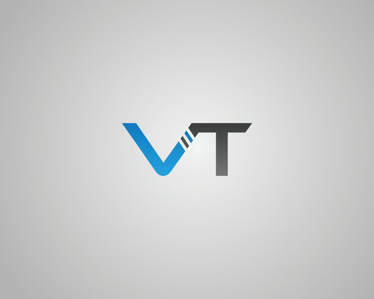 Letter VT initial logo monogram design template. vector
