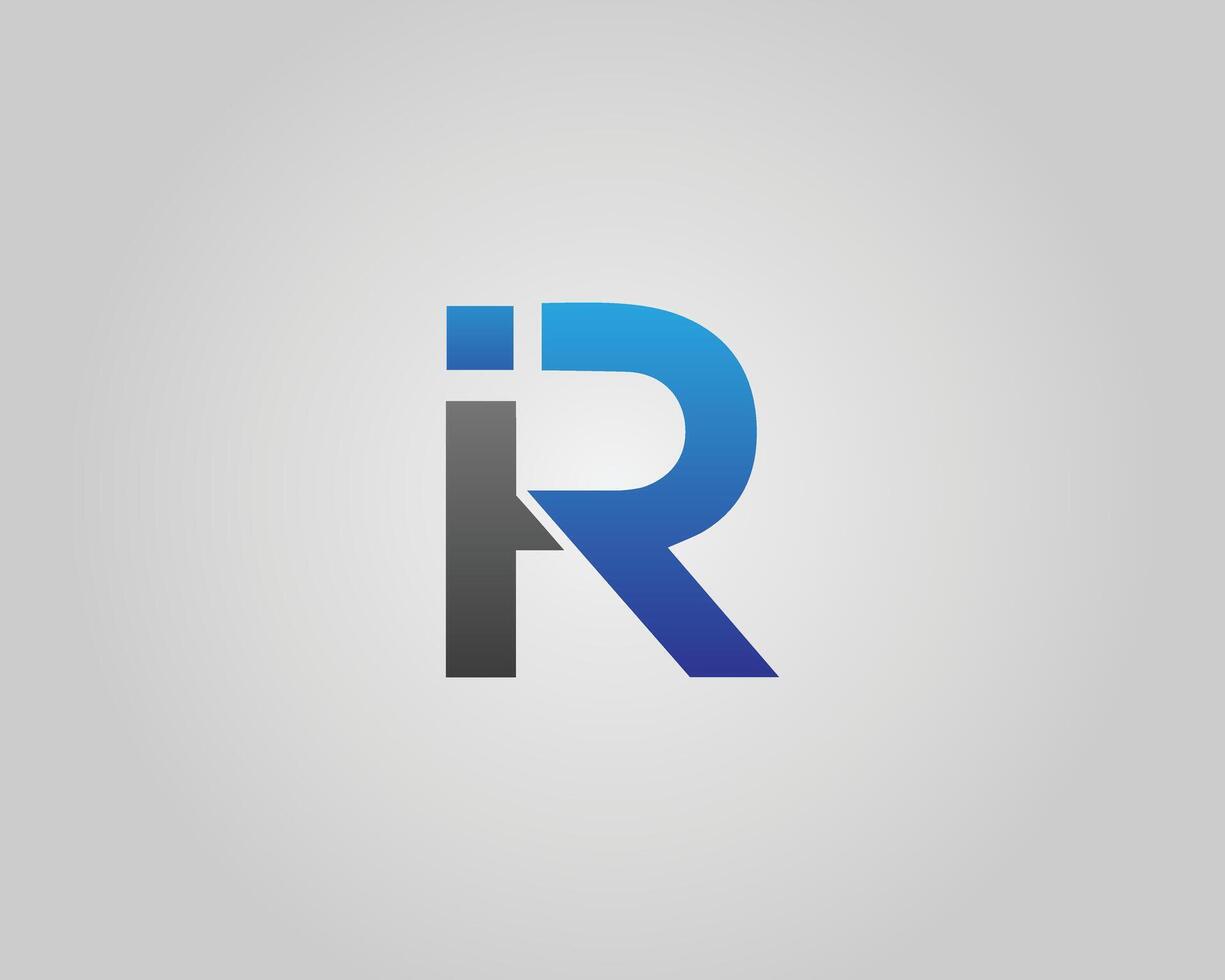 Initial Letter IR or RI Logo Design Modern Template. vector