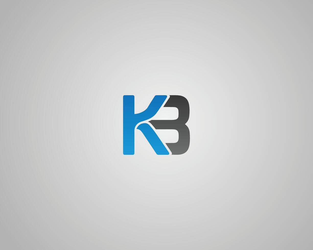 KB initial logo monogram design template. vector