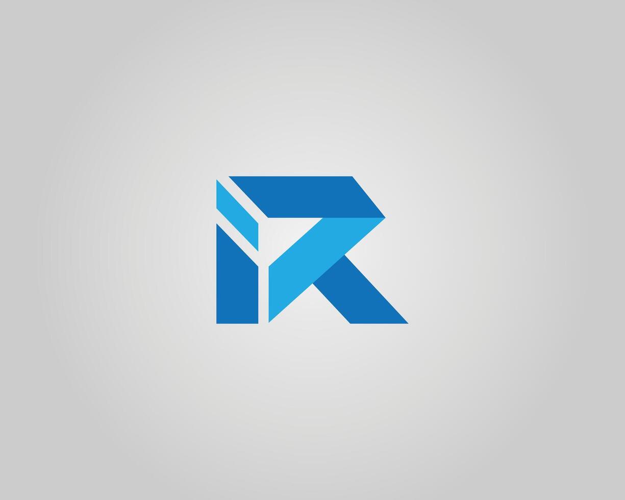 Alphabet Initial Letter IR or RI Logo Design Modern Template. vector
