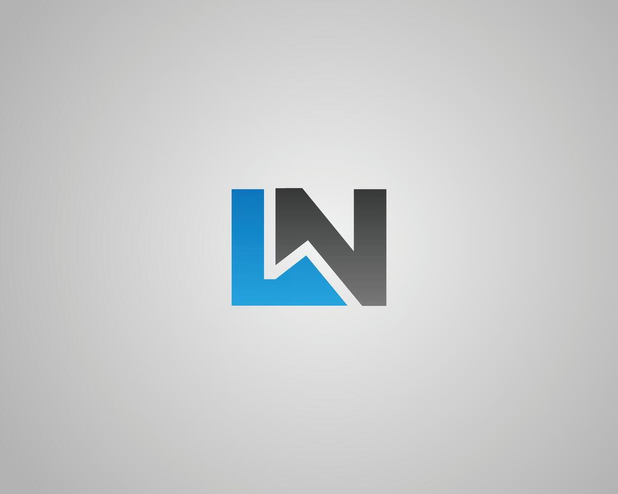 LN Alphabet letter monogram logo design template. vector