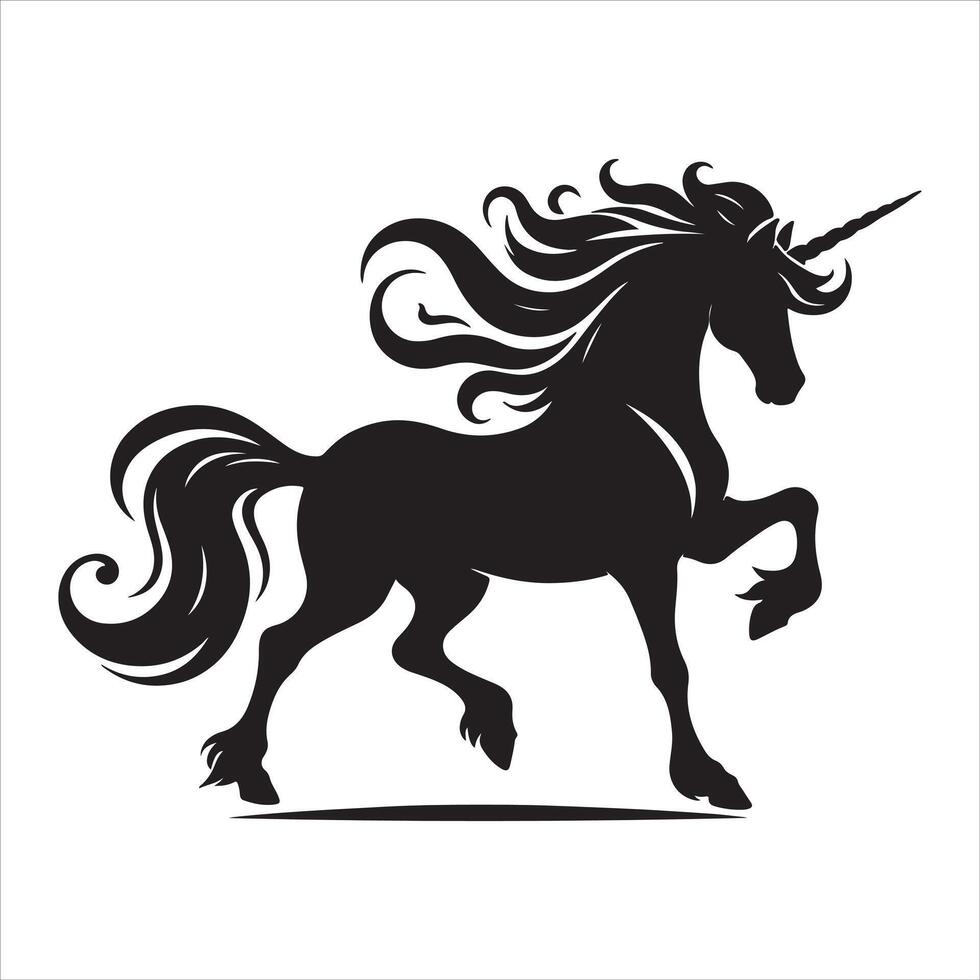 The Golden-Horned Unicorn A Tale of Magic and Power vector