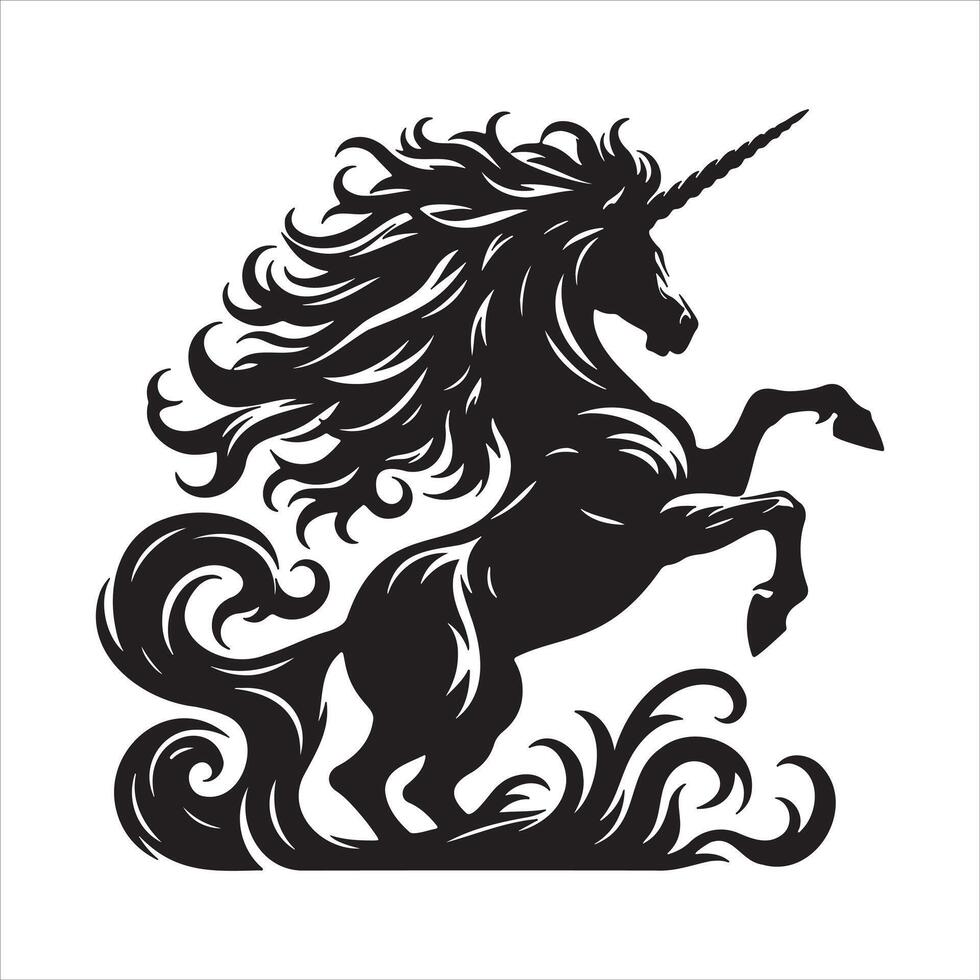Mystical Unicorn A Symbol of Purity and Power vector