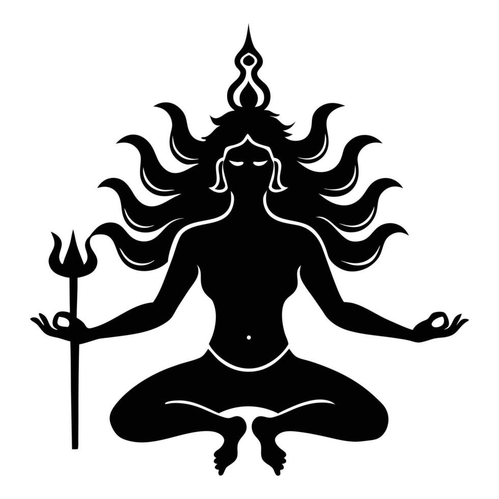 Neelkanths Silhouette The Savior of the Cosmos vector
