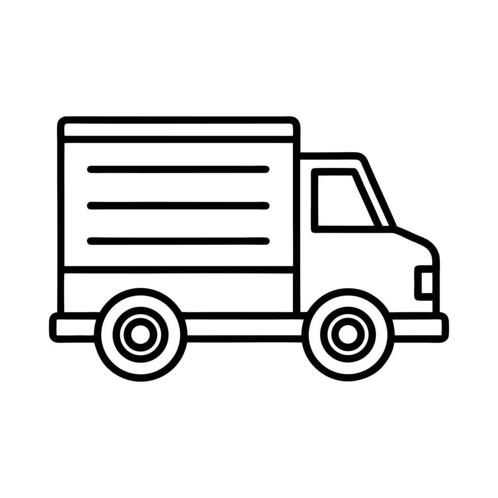 illustration of a delivery truck with a trailer for transportation and shipping vector