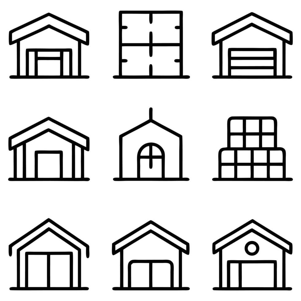 house icon set design vector