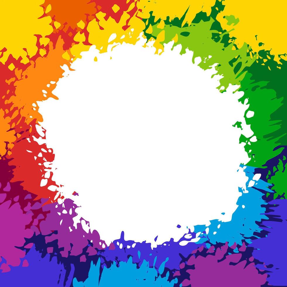 Colorful frame with round empty place for text vector