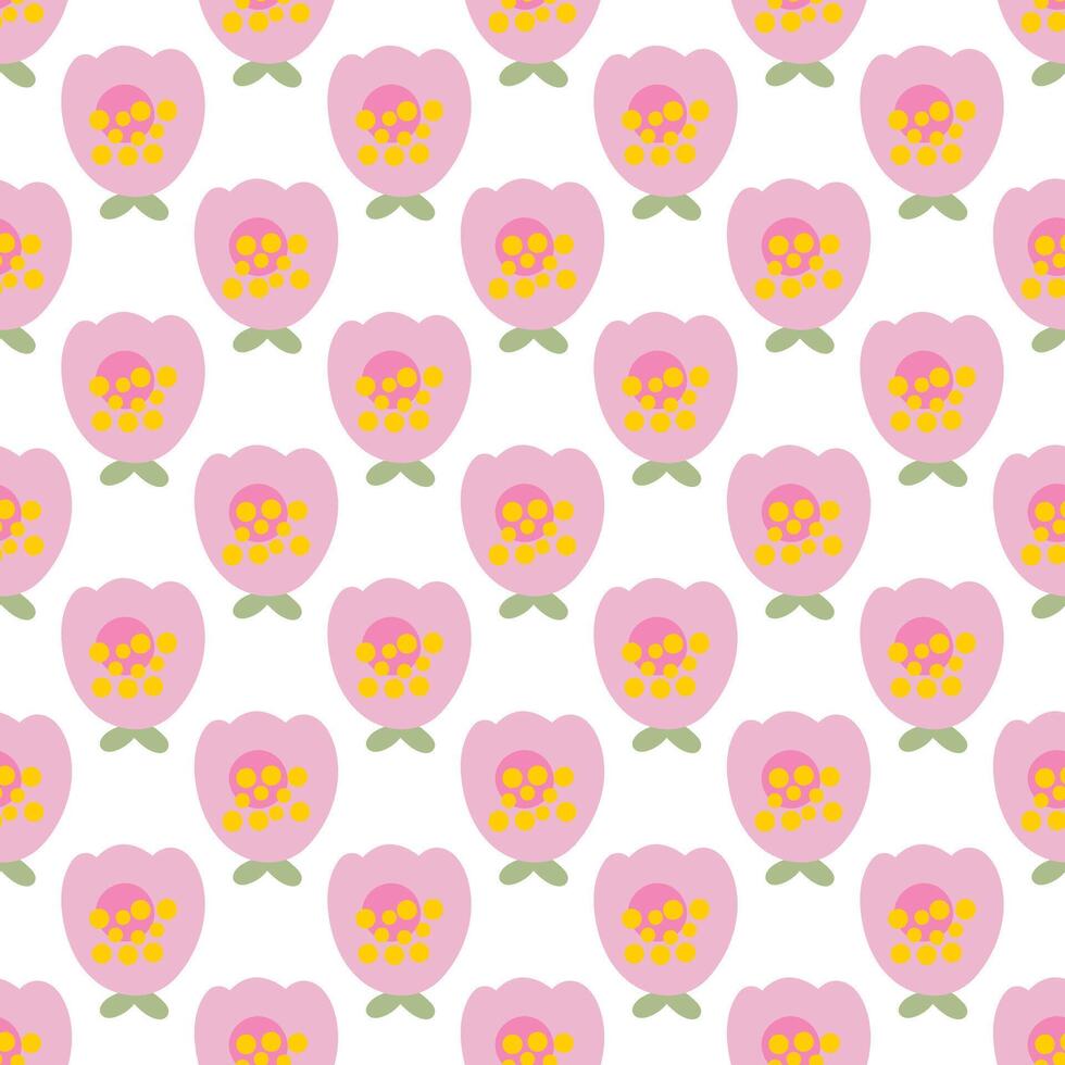Seamless pattern with simple herbal elements. vector