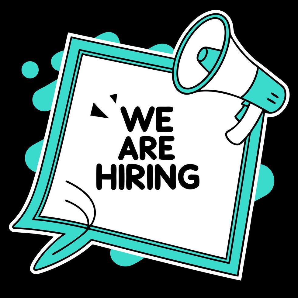 We are hiring post green logo vector